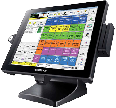 Touchscreen POS system for checkout lanes